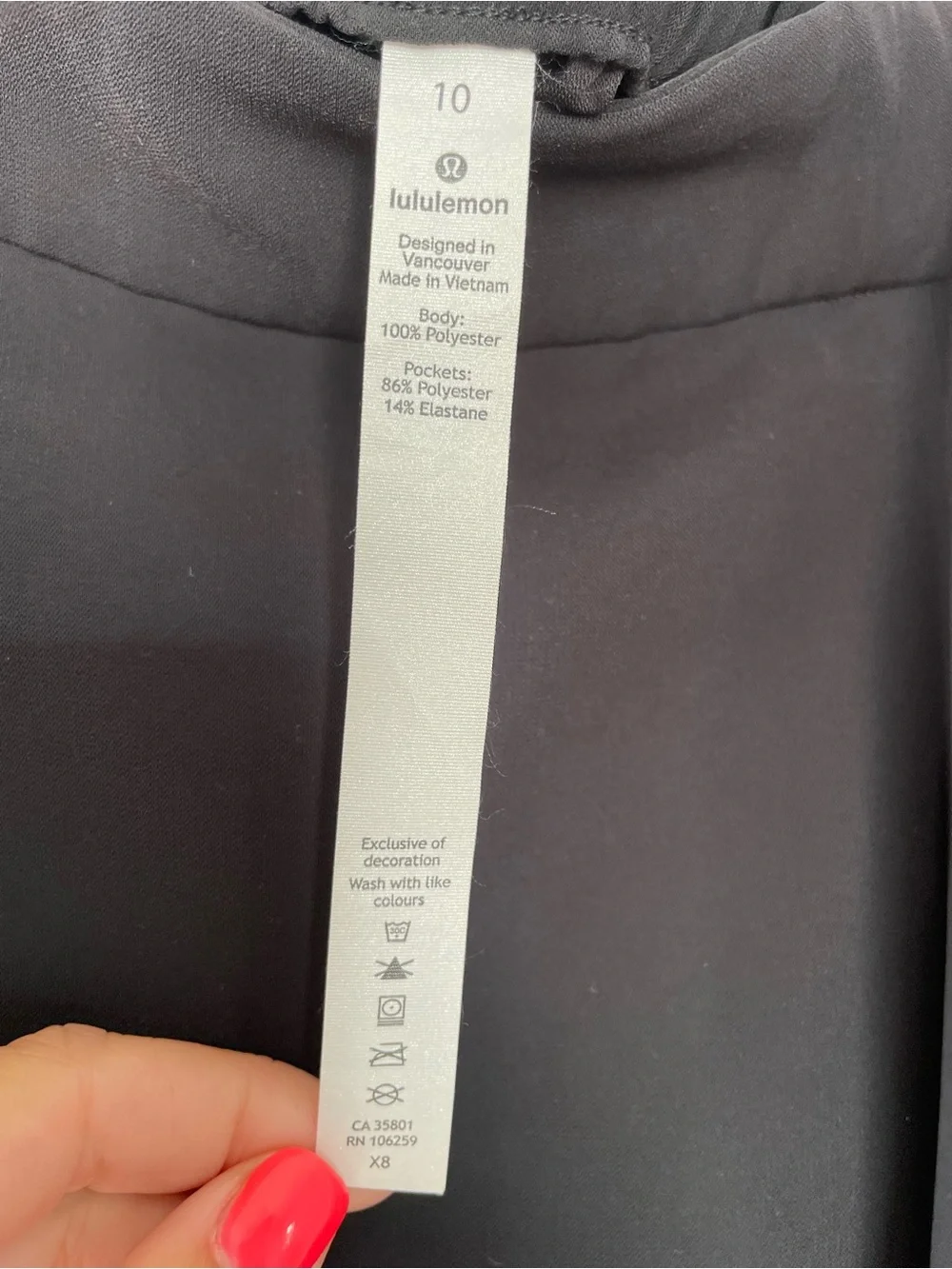 lululemon athletica Black A-Line Skirt with Front Panels